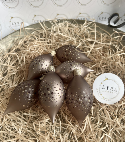 Bodky hnedé - olivy 6ks