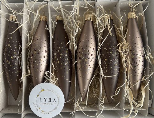 Bodky hnedé - rakety 6ks Bodky hnedé - rakety 6ks