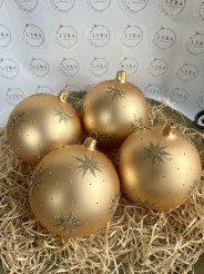 Hviezdičky zlaté 10 cm