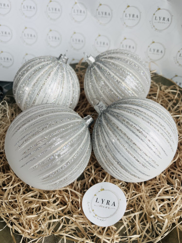 Vianočné lúče - perleťovo strieborná 10cm Vianočné lúče - perleťovo strieborná 10cm