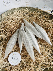 Vianočné lúče - perleťovo strieborná - rakety 6ks