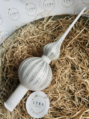 Vianočné lúče - perleťovo strieborná - špice