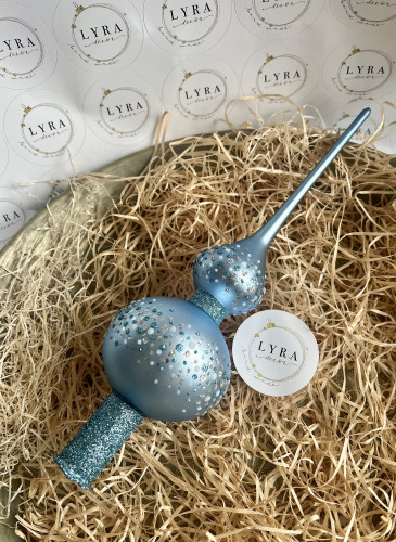 Bodky svetlo modré - špice