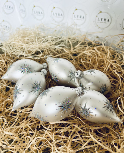 Hviezdičky hologram - olivy 6ks