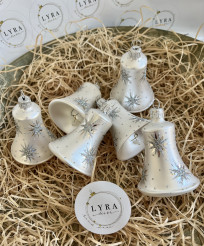 Hviezdičky hologram - zvončeky 6ks