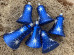 Hviezdičky - modro-biele - zvončeky 6ks