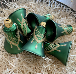 Náhrdelník zelený - zvončeky 6ks
