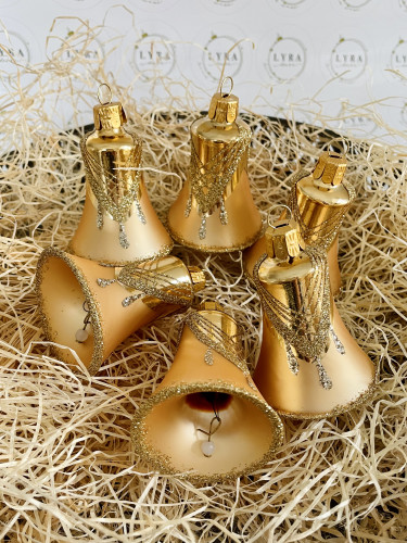 Náhrdelník zlatý - zvončeky 6ks