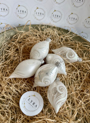 Ornament hologram - olivy 6ks