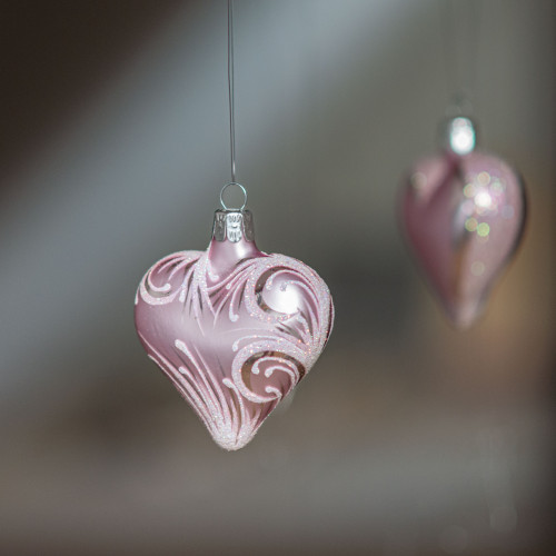 Srdce růžové, bílý ornament se jménem